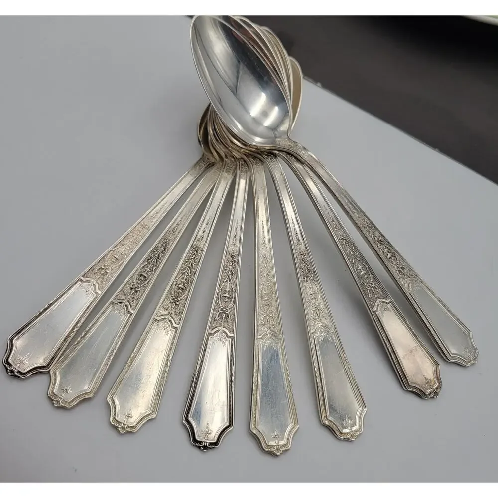 1847 Rogers Bros Ancestral Service for 8 Al Silverplate Flatware Set 43 Pcs